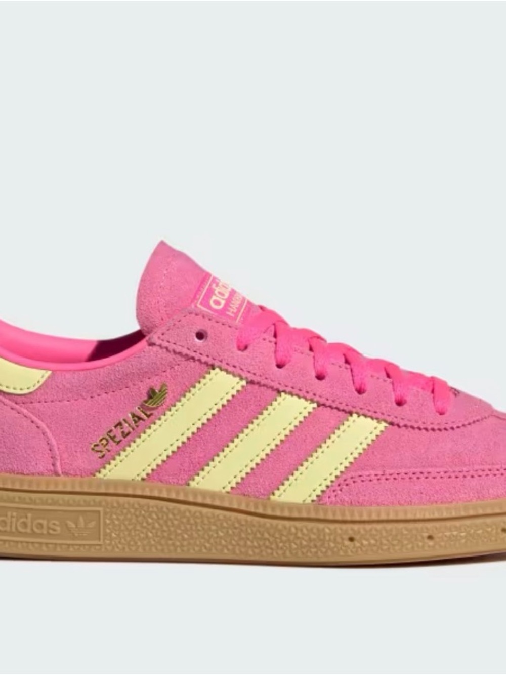 adidas Originals Spezial Suede Sneaker in Pink and Pale Yellow